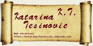 Katarina Tešinović vizit kartica